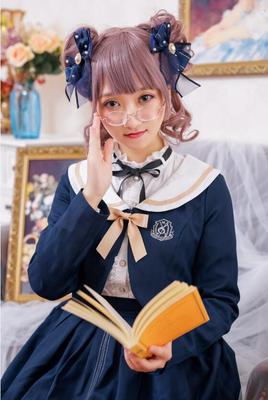 taobao agent [Side of the card M & M] Magic Music Academy Series Tiqin Embroidery Academy Wind Coat+Halway Skirt two -piece