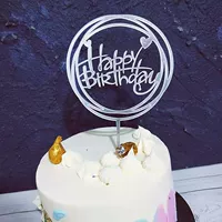 10 акрилово-раунд любовь серебро