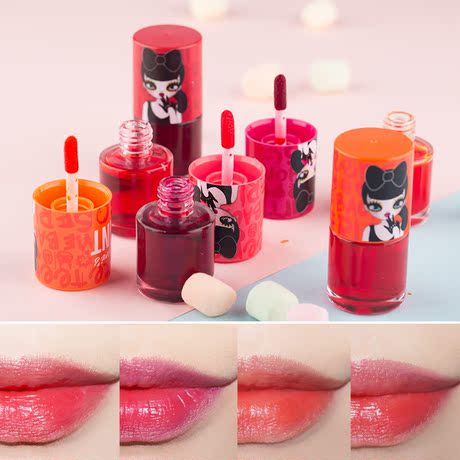 韩国clio珂莱欧菲丽菲拉猫女果汁染色唇彩染唇液持久咬唇妆不沾杯