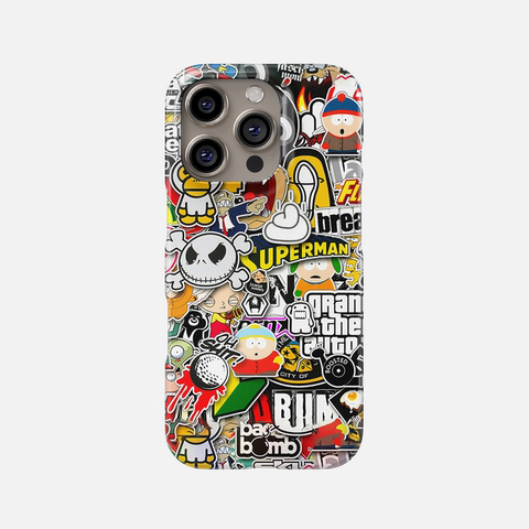 Vibrant Funny The Simpsons Movies Illustration – Pro/Plus/Max/Air – 17, 16, 15, 14, 13, 12 iPhone Case