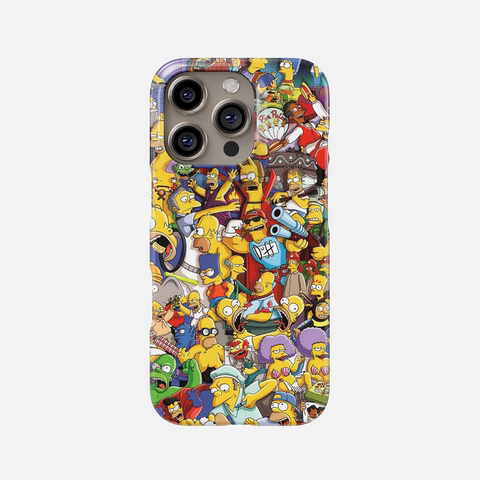 Vibrant Funny The Simpsons Movies Illustration – Pro/Plus/Max/Air – 17, 16, 15, 14, 13, 12 iPhone Case