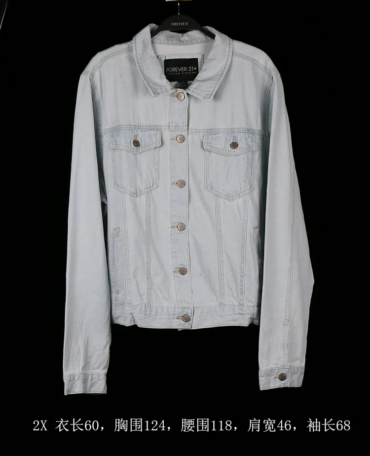 В наличии Forever 21 счетчик подлинная джинсовая куртка короткая (F914)