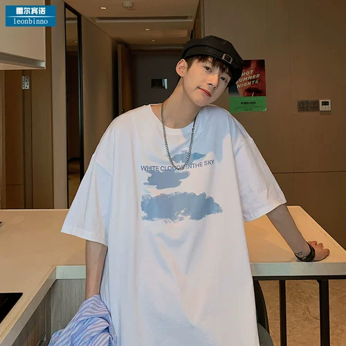 Летняя брендовая трендовая футболка с коротким рукавом для влюбленных