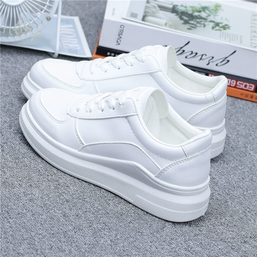 Летняя универсальная белая обувь, дышащие кроссовки на платформе для отдыха, спортивная обувь, сезон 2021, в корейском стиле