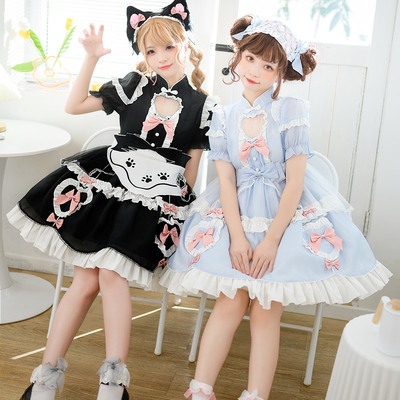 taobao agent Velvet genuine cheongsam, dress, Lolita OP, Lolita style
