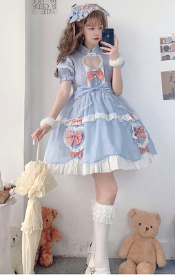 taobao agent Velvet genuine cheongsam, dress, Lolita OP, Lolita style