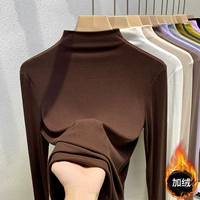 Темный кофейный цвет двойной слой плюс бархатный наполовину