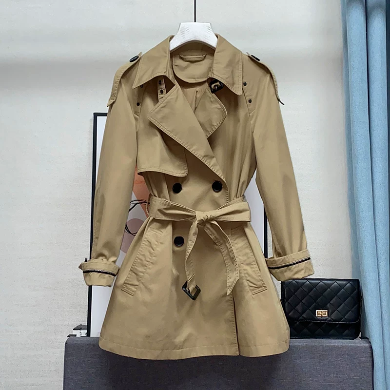 Длинное осеннее trench coat, модная куртка, для подростков, средней длины, корейский стиль