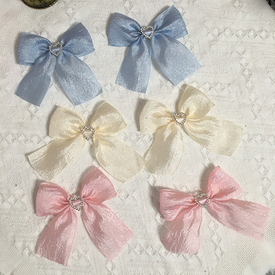 taobao agent Bow pair pairing cute double ponytail Japanese side clip girl sweet can be used as a ballet rabbit small thing simple hair clip