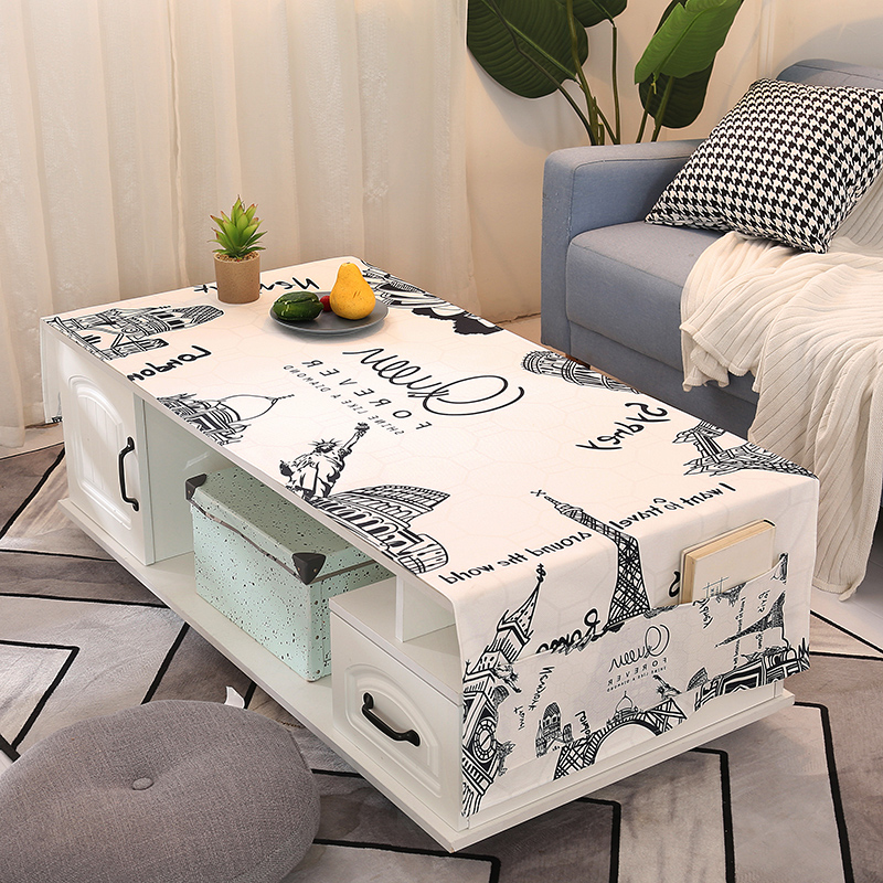 net red ins wind coffee table cloth waterproof disposable anti-scalding cotton linen cloth art rectangular table mat small coffee table tablecloth nordic