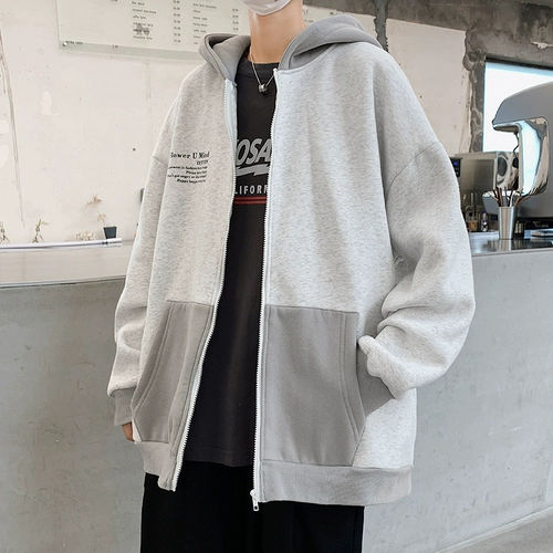 Толстовка, утепленный лонгслив, куртка для школьников, трендовый жакет, осенняя, свободный крой, коллекция 2021, в корейском стиле