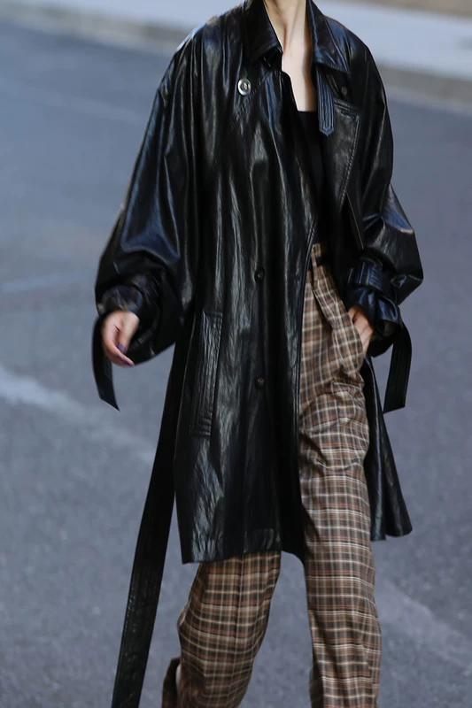 Полиуретановое trench coat, осенняя куртка, костюм, коллекция 2023