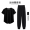 黑色短袖两件套（黑裤）今年流行女装套装/专业跑步运动套装