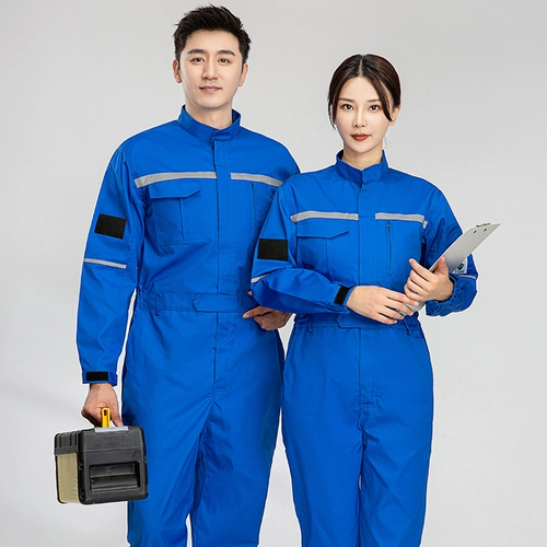 Весна и осенняя одежда с цельной одеждой антистатическая кислота и щелочная рабочая одежда Заводской костюм мужская индивидуальная защитная одежда Электрическая сварка огнестойкость 8056s