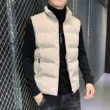 Мужской осенний трендовый удерживающий тепло жилет с пухом без рукавов, демисезонная куртка, увеличенная толщина