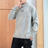 Утепленный свитер, базовая трендовая трикотажная утепленный лонгслив, рубашка, высокий воротник