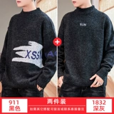 Утепленный свитер, базовая трендовая трикотажная утепленный лонгслив, рубашка, высокий воротник