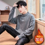 Утепленный свитер, базовая трендовая трикотажная утепленный лонгслив, рубашка, высокий воротник