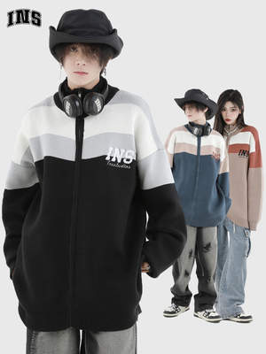 taobao agent Sweater with zipper, jacket, American style, with embroidery