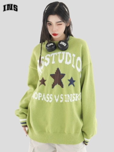 Ретро трикотажный свитер для влюбленных, с печатью вашего логотипа