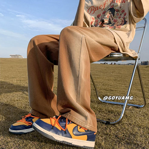 Ретро джинсы, трендовые повседневные брюки, в американском стиле, изысканный стиль, свободный прямой крой