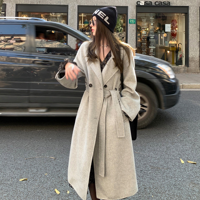 taobao agent Woolen double-sided alpaca, trench coat, jacket, top