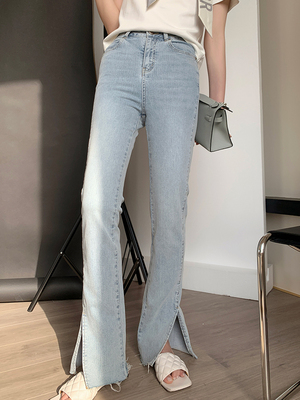 taobao agent Summer retro design fitted jeans, high waist