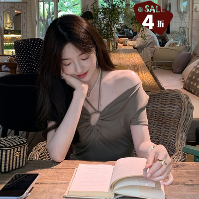 taobao agent [40 % off clearing positions] Xia Shiwen's midsummer night lace -up neck vertical slimming high waist dress female summer