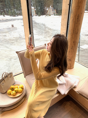 taobao agent Woolen winter dress, mid length