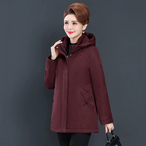 Короткий пуховик для матери, съемный вкладыш, демисезонная куртка, для среднего возраста, увеличенная толщина