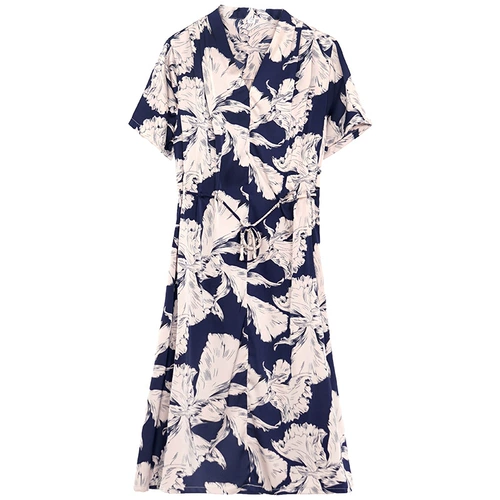 Летняя одежда для матери, женское платье с коротким рукавом, шифоновая юбка, короткий рукав, 40 лет, для среднего возраста