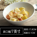 Чистая белая керамическая тарелка овощной диск дом отель Tableware Творческая тарелка фруктовый салат миска западный обеденный диск