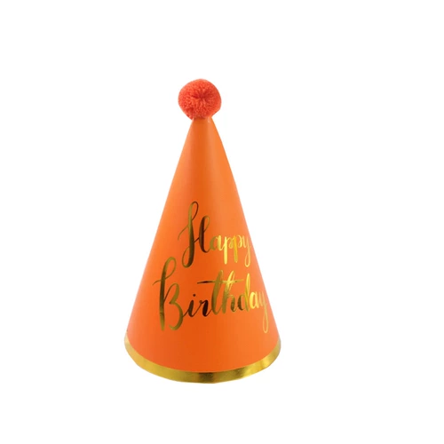 Детская оранжевая шапка для принцессы, подарок на день рождения