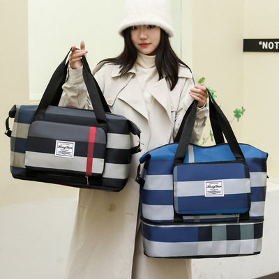 taobao agent Sports foldable shoulder bag for fitness, capacious handheld luggage one-shoulder bag