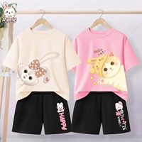 [Два набора чистого хлопка] Rice White T/Hair Band Rabbits