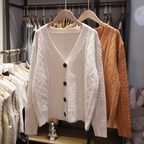 Демисезонная трикотажная куртка, свитер, лонгслив, кардиган, оверсайз, в корейском стиле, по фигуре