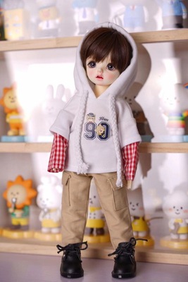 taobao agent Doll, clothing, hoody for leisure, top, children's clothing, 2 piece set, scale 1:6