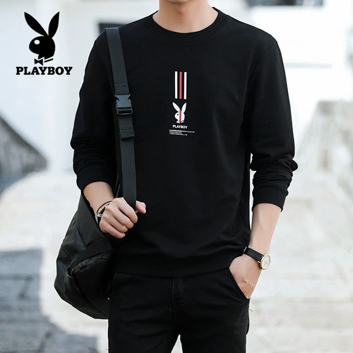 Playboy, толстовка, трендовый утепленный лонгслив, куртка для отдыха, круглый воротник, в корейском стиле