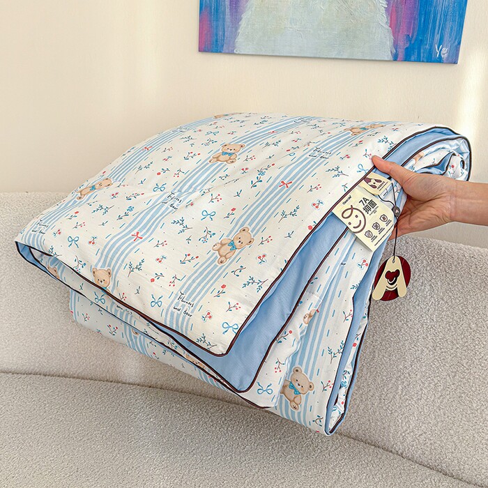 A+母婴级公主风水洗双层纱亲肤夏被绗缝可机洗儿童被单双人被子