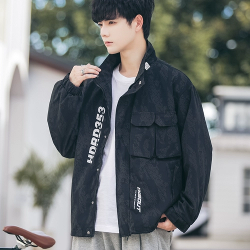 Мужская трендовая осенняя демисезонная японская универсальная куртка для отдыха, коллекция 2021, в корейском стиле