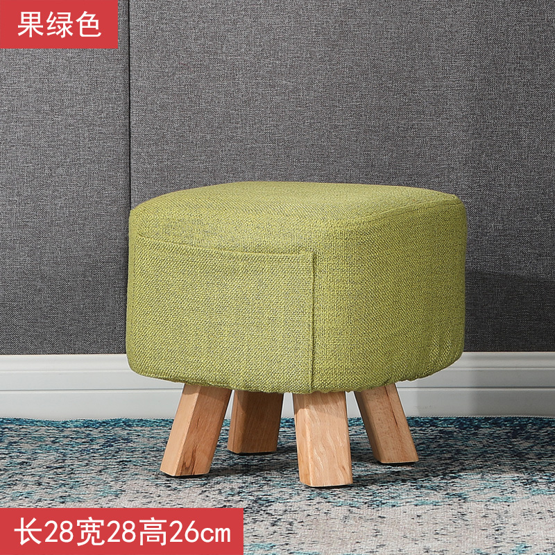 small stool household fabric small bench creative ins net red lazy stool nordic shoe changing stool sofa solid wood low stool