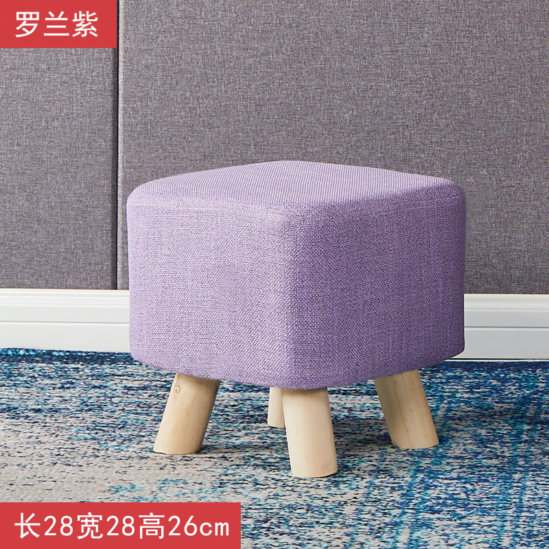 small stool household fabric small bench creative ins net red lazy stool nordic shoe changing stool sofa solid wood low stool