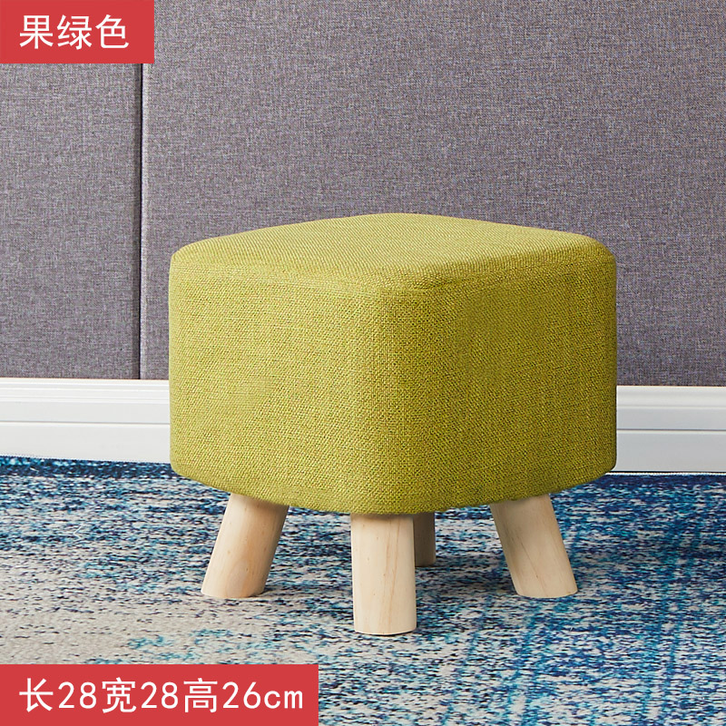 small stool household fabric small bench creative ins net red lazy stool nordic shoe changing stool sofa solid wood low stool