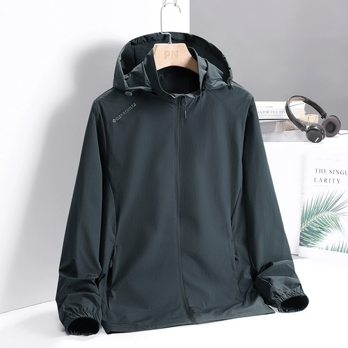 Эластичная мужская тонкая весенняя куртка, спортивный осенний плащ, для среднего возраста