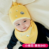 Детская летняя тонкая хлопковая шапка для раннего возраста, кепка подходит для мужчин и женщин для новорожденных, детский шарф, 3-6 мес.