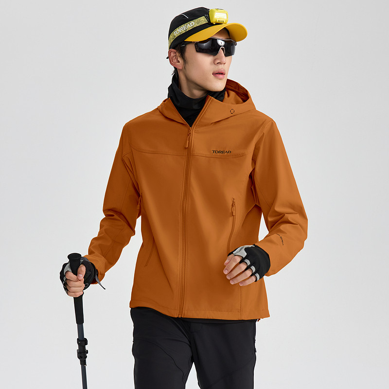 【峰行】探路者软壳外套男女新款户外登山徒步透气防风防泼水夹克