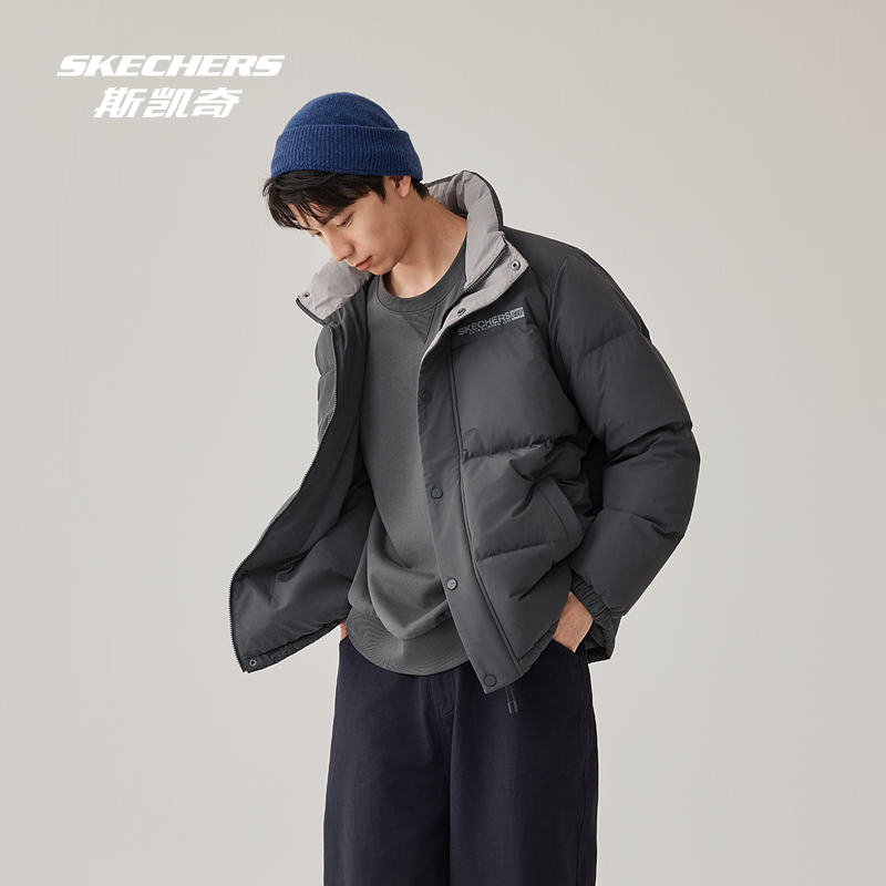 【烈儿炸烈双11 】斯凯奇羽绒服男女款防风泼水宽松加绒保暖舒适