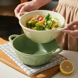 Imhouse Double-Lear Soup Bowl Домохозяйство Простая антикальдирующая керамическая миска с лапшой Nordic ins ins stylable Стоалка Большая миска с лапшой