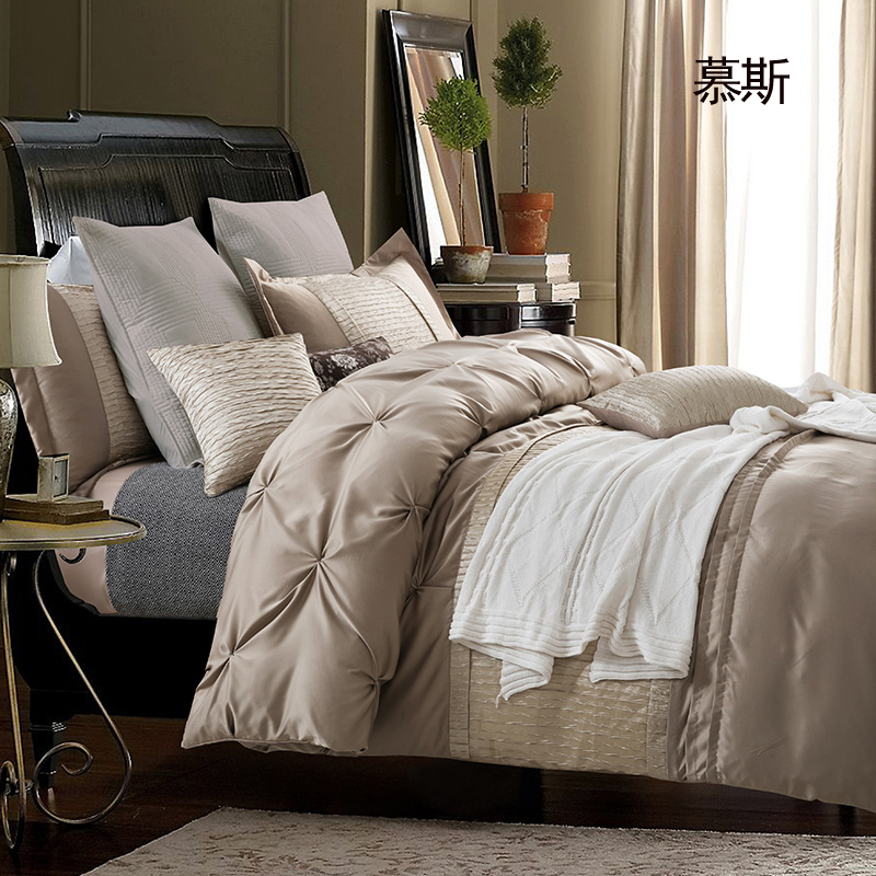 american four piece quilt set bedding european model room four five six seven piece set solid solid color bed products