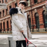 Детский пуховик, длинный костюм мальчика цветочника, куртка для мальчиков, средней длины, коллекция 2021, в корейском стиле, подходит для подростков, в западном стиле